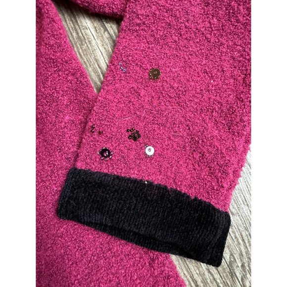 2/$18 SALE! Sigrid Olsen Cardigan Sweater Womens Size‎ M Pink Boucle Beaded - Picture 6 of 9